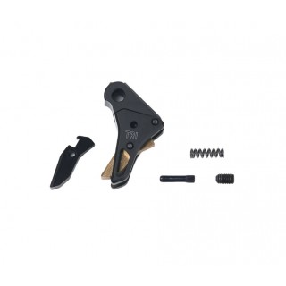 GRILLETTO PIATTO PERSONALIZZATO 4UANTUM PERFORMANCE PER GHK G17 GEN3 / GEN5 MOS - NERO