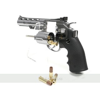 DAN WESSON REVOLVER 4 INCH SILVER - GNB - CO2