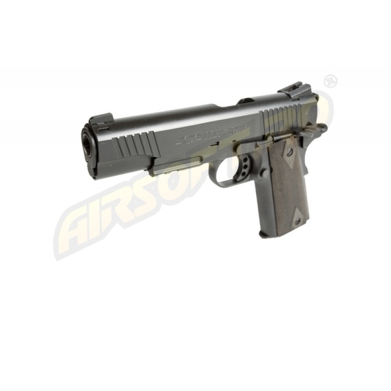 CYBER GUN COLT M1911 RAIL GUN - CO2 - BLOW-BACK - BLACK MAT