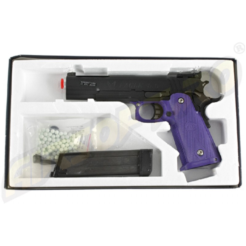 KSC PISTOLA SOFTAIR STI A360 - 5.5 - LONG SLIDE - NERO - A GAS SCARRELLANTE (GBB)