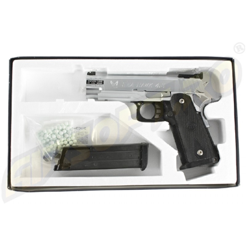 KSC PISTOLA SOFTAIR STI A309 - SEAHAWK - 4.3 - SILVER - SCARRELLANTE (GBB)