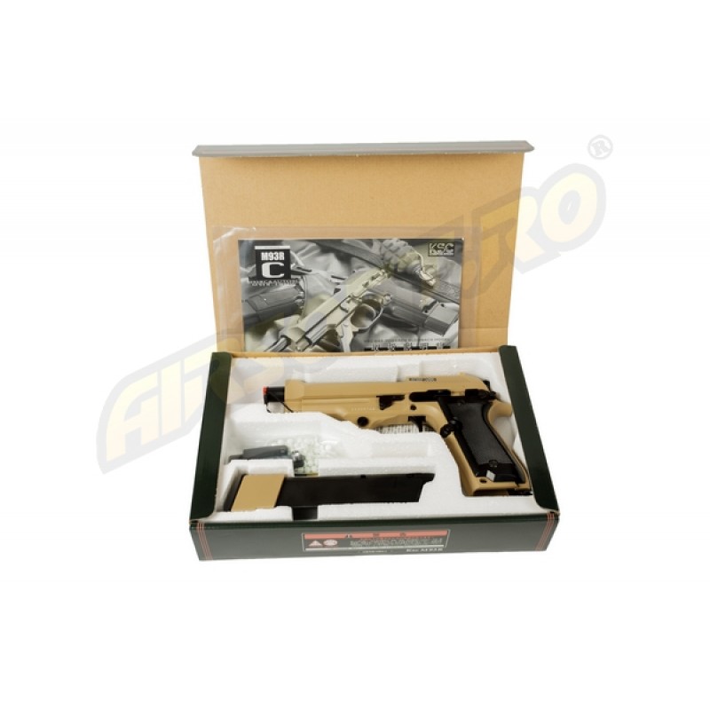 KSC PISTOLA SOFTAIR M93R DESERT SPARTAN - SCARRELLANTE (GBB) KSC PISTOLA SOFTAIR M93R DESERT SPARTAN - SCARRELLANTE (GBB)