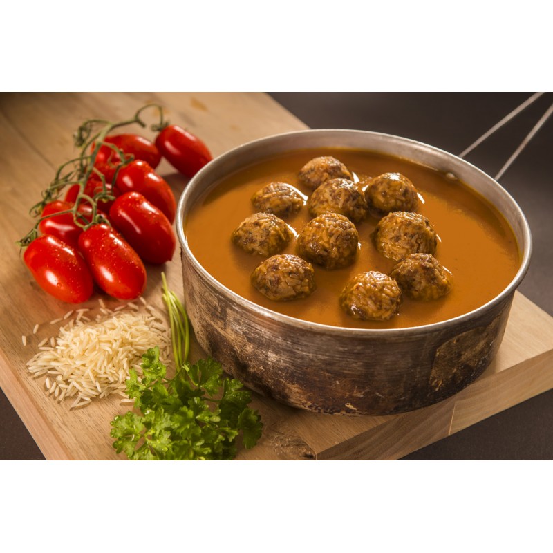 ADVENTURE MENU POLPETTE DI CARNE CON BASMATI E SUGO DI POMODORO