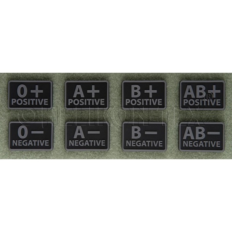 Blood Patch PVC - B POZITIV - BLACK
