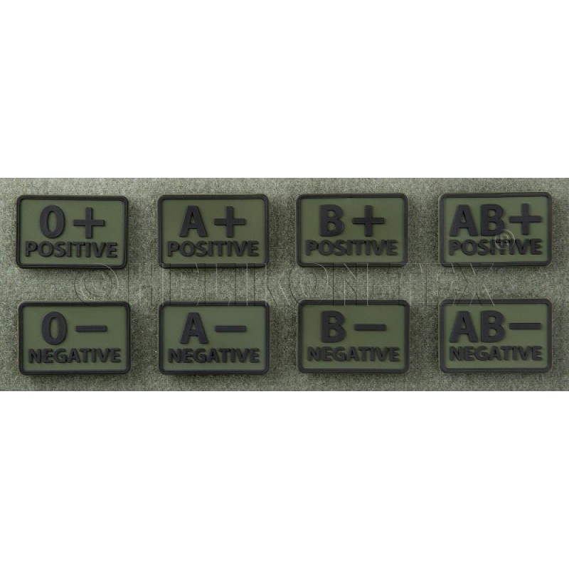 PATCH GRUPA SANGUINA - B POZITIV - OLIVE GREEN