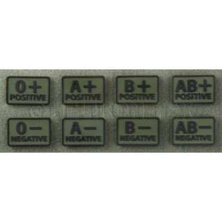 PATCH GRUPA SANGUINA - B NEGATIV - OLIVE GREEN