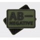 PATCH GRUPA SANGUINA - AB NEGATIV - OLIVE GREEN