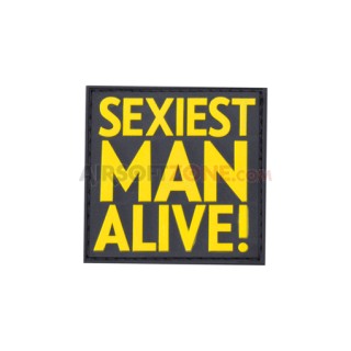 PATCH CAUCIUC - MESAJ SEXIEST MAN ALIVE - COLOR