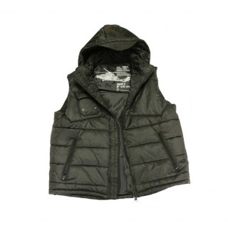 VEST WITH HOOD - BLACK VEST WITH HOOD - BLACK