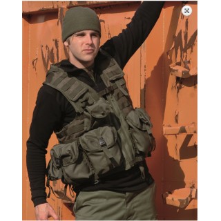 OD TACTICAL VEST MOD.SYST.(8 POCKETS)