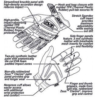 GLOVES BLACK MODEL M-PACT 2 GLOVES BLACK MODEL M-PACT 2