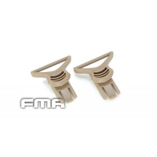 CLIP GIREVOLI PER OCCHIALI/MASCHERA CON SUPPORTO AD ARCO PER CASCO - 36MM - DARK EARTH