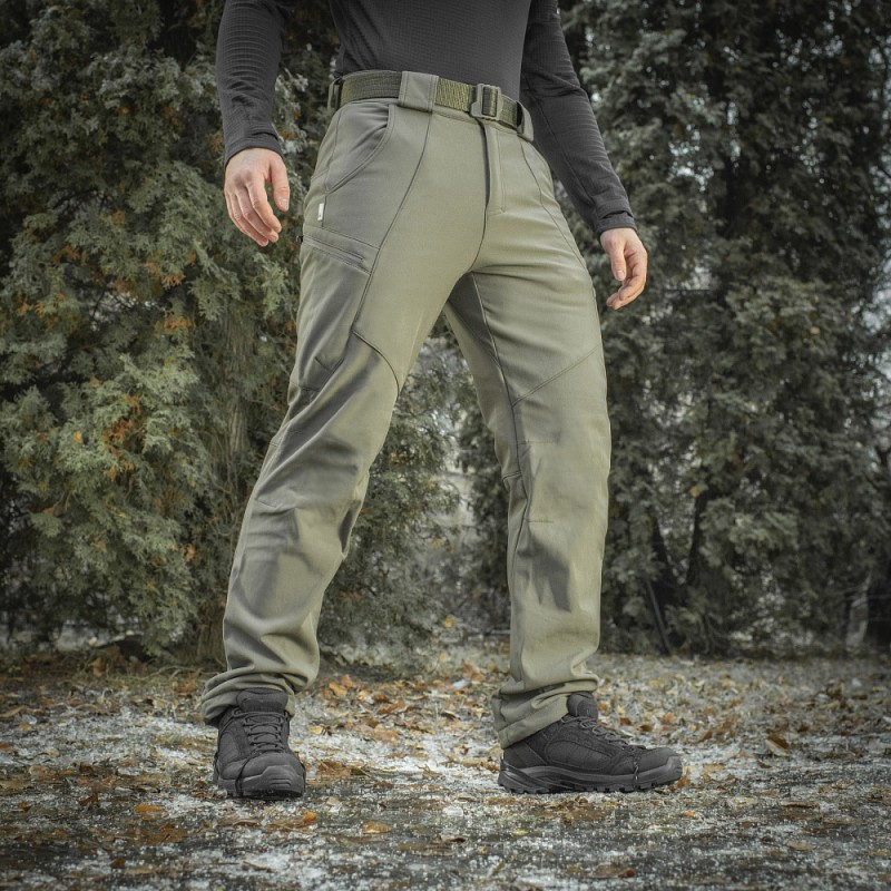 PANTALONI TACTICI SOFT SHEEL DE IARNA - OLIV PANTALONI TACTICI SOFT SHEEL DE IARNA - OLIV
