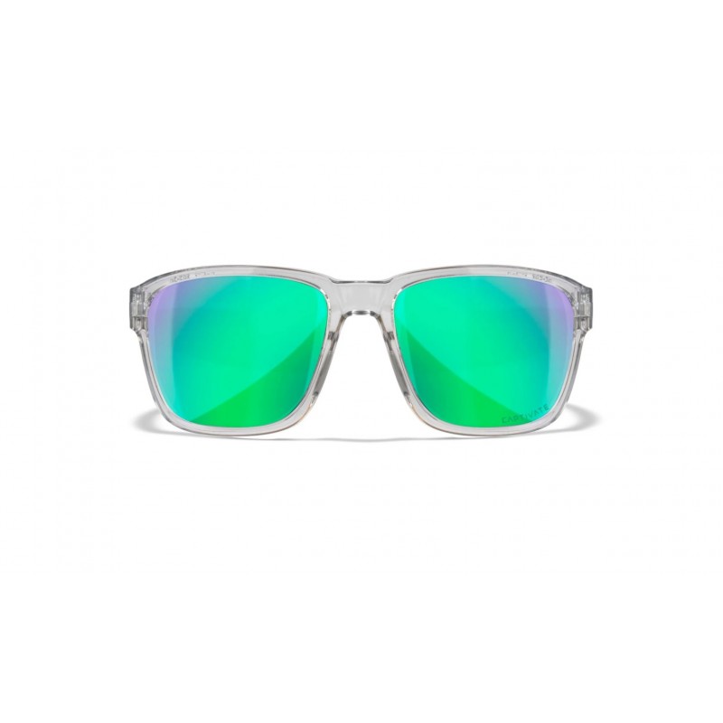 OCHELARI MODEL TREK - LENSES CAPTIVATE POLARIZED GREEN MIRROR - FRAME GLOSS CRYSTAL LIGHT GREY