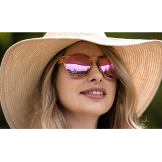 WX COVERT SUNGLASSES - LENSES CAPTIVATET POLARIZED ROSE GOLD - GLOSS CRYSTAL BLUSH FRAME