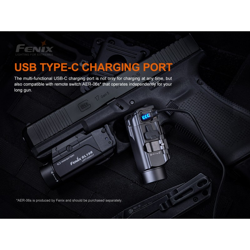 FENIX RECHARGEABLE WEAPON LIGHT GL19R LED MODEL