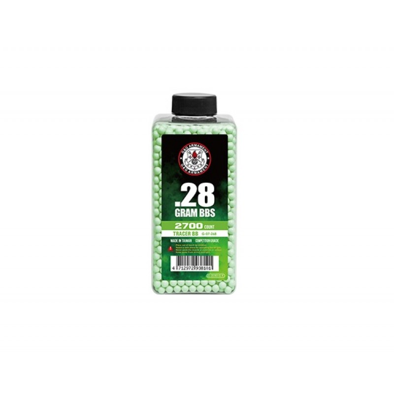 0.28G GREEN TRACER BB°S - 2700 PCS.
