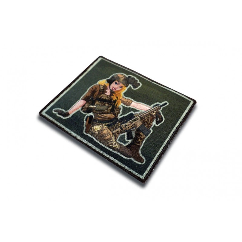 PATCH WOVEN PINUP GIRL NAVY SEAL