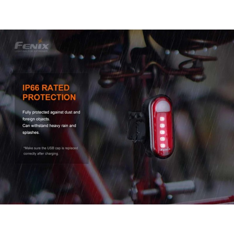 FENIX LUCE/TORCIA POSTERIORE RICARICABILE PER BICICLETTA BC05R V2.0