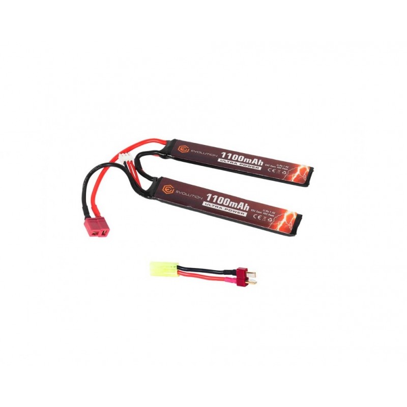 EVOLUTION BATTERIA LI-PO ULTRA POWER 7.4V - 1100 MAH - 20C CRANE STOCK