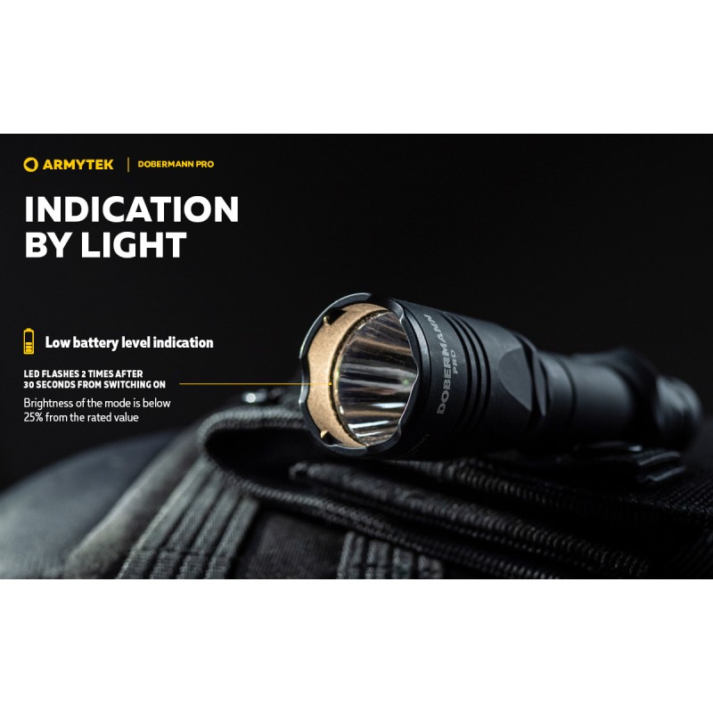 ARMYTEK DOBERMANN TORCIA TATTICA 2 IN 1 CON CARICATORE MAGNETICO USB - WHITE ARMYTEK DOBERMANN TORCIA TATTICA 2 IN 1 CON CARICATORE MAGNETICO USB - WHITE