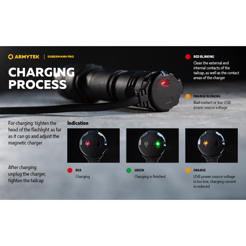 ARMYTEK DOBERMANN TORCIA TATTICA 2 IN 1 CON CARICATORE MAGNETICO USB - WHITE ARMYTEK DOBERMANN TORCIA TATTICA 2 IN 1 CON CARICATORE MAGNETICO USB - WHITE