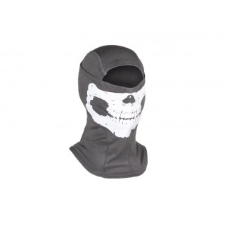 SHADOW TACTICAL BALACLAVA/PASSAMONTAGNA CON STAMPA TESCHIO - NERO