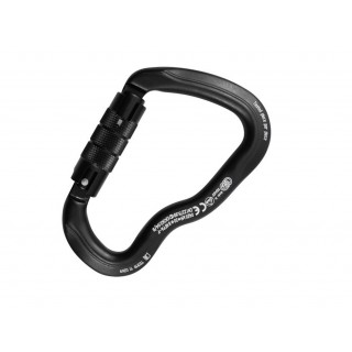CARABINA ALUMINUM - FERRATA TWIST LOCK - BLACK