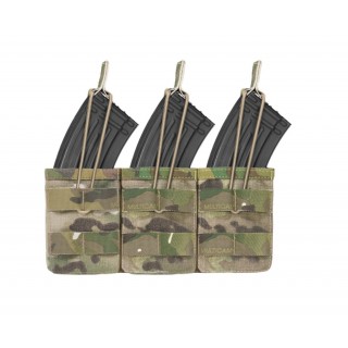 PORTA CARICATORE TRIPLO PER AK - RITENZIONE BUNGEE - MULTICAM PORTA CARICATORE TRIPLO PER AK - RITENZIONE BUNGEE - MULTICAM