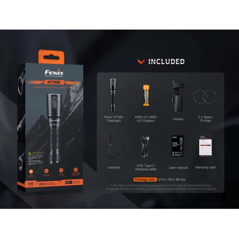 LANTERNA TACTICA HT30R LED CU LASER ALB