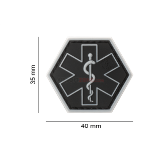 PATCH CAUCIUCAT PARAMEDIC HEXAGON - RANGER GREEN