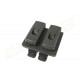 KING COBRA PORTA CARICATORE DOPPIO APERTO IN POLIMERO - PER GLOCK 17 - SISTEMA MOLLE - NERO