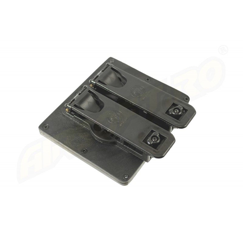 KING COBRA PORTA CARICATORE DOPPIO APERTO IN POLIMERO - PER GLOCK 17 - SISTEMA MOLLE - NERO