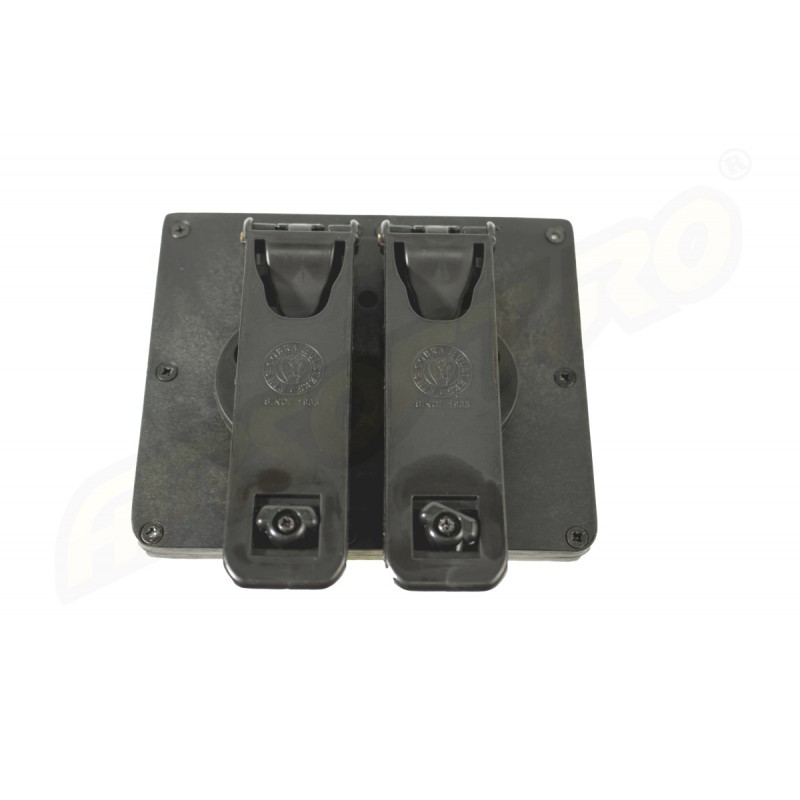 KING COBRA PORTA CARICATORE DOPPIO APERTO IN POLIMERO - PER GLOCK 17 - SISTEMA MOLLE - NERO