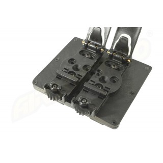KING COBRA DOUBLE OPEN POLYMER MAGAZINE POUCH - FOR GLOCK 17 - MOLLE SYSTEM - BLACK