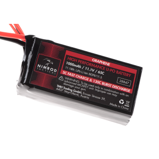 Nimrod Batteria LiPo 11.1V - 1000 mAh - 65C - Graphene PEQ Type - T-PLUG