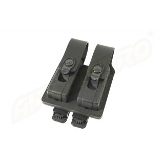 KING COBRA DOUBLE CLOSED POLYMER MAGAZINE POUCH - FOR BERETTA PX4 - MOLLE SYSTEM - BLACK