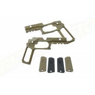TAN FRAME TAN - BLACK PANELS