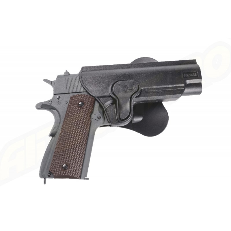 Amomax Fondina rigida in Polimero per Colt 1911 4″ - Nero
