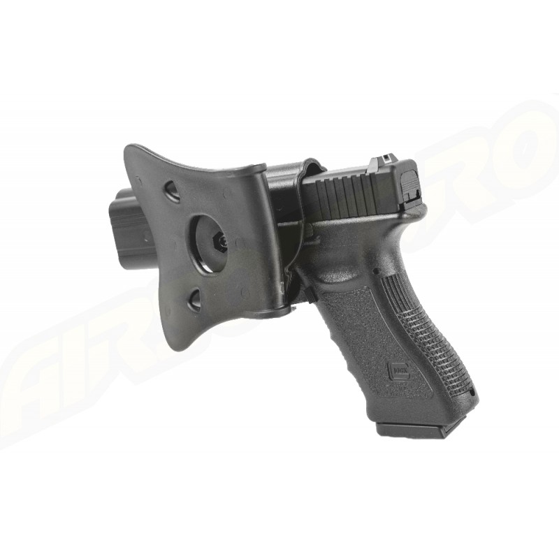 Amomax Fondina rigida in Polimero per Glock 17/22/31, serie KWA ATP, serie APS ACP  - Nero