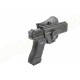 Amomax Fondina rigida in Polimero per Glock 17/22/31, serie KWA ATP, serie APS ACP  - Nero