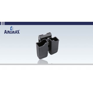 AMOMAX PORTA-CARICATORE DOPPIO IN POLIMERO PER M9/CZ P-09/P226 - NERO