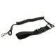 AMOMAX SPIRAL SAFETY CORD FOR PISTOL - BLACK