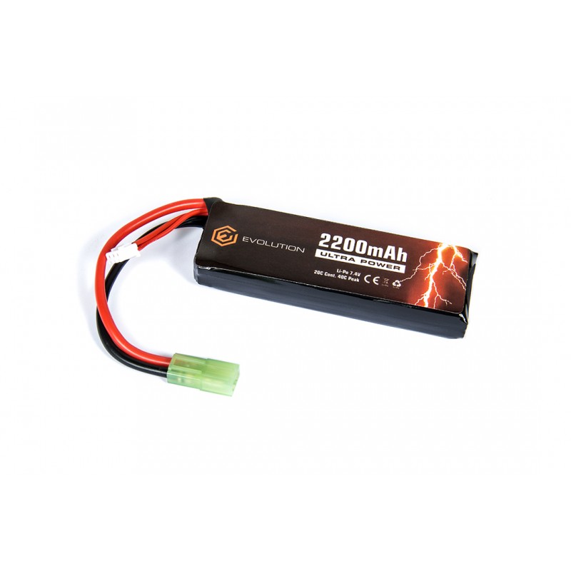 EVOLUTION SOFTAIR BATTERIA LI-PO ULTRA POWER - 7.4V - 2200MAH - 20C - 40C PEAK
