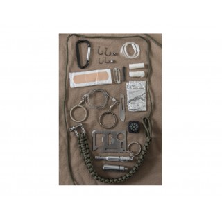 MIL-TEC BLACK PARACORD SURVIVAL KIT LARGE