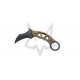 FOX KNIVES FIXED BLADE KNIFE MODEL TRIBAL K - TITANIUM BRONZE - DESIGN BY DOUG MARCAIDA