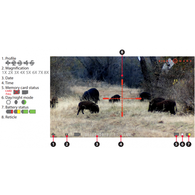 SIGHTMARK OTTICA DIGITALE INFRAROSSI DAY/NIGHT WRAITH 2-16X28