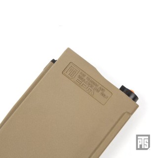 PTS SYNDICATE CARICATORE NERO IN TEHNOPOLIMERO DA 120 COLPI PER TOKYO MARUI RECOIL SHOCK - TAN