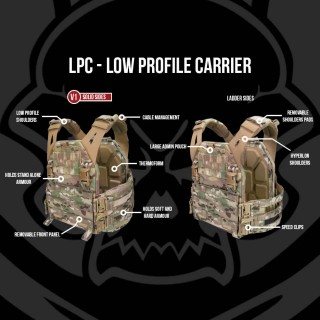 WARRIOR ASSAULT SYSTEMS LOW PROFILE PLATE CARRIER V2 - NERO