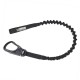 WARRIOR ASSAULT SYSTEMS TANGO CLIP AND CARABINER PERSONAL RETENTION LANYARD - BLACK
